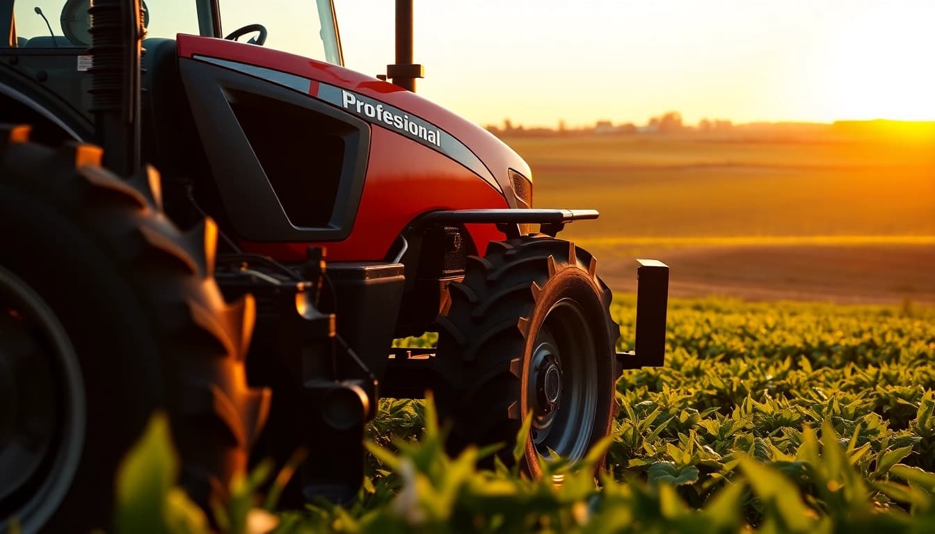 AF88 tractor showcasing its robust design in a vibrant agricultural field.