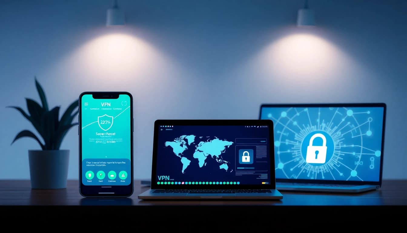 展示安全、极速 VPN 功能与全球连接的快连下载界面。