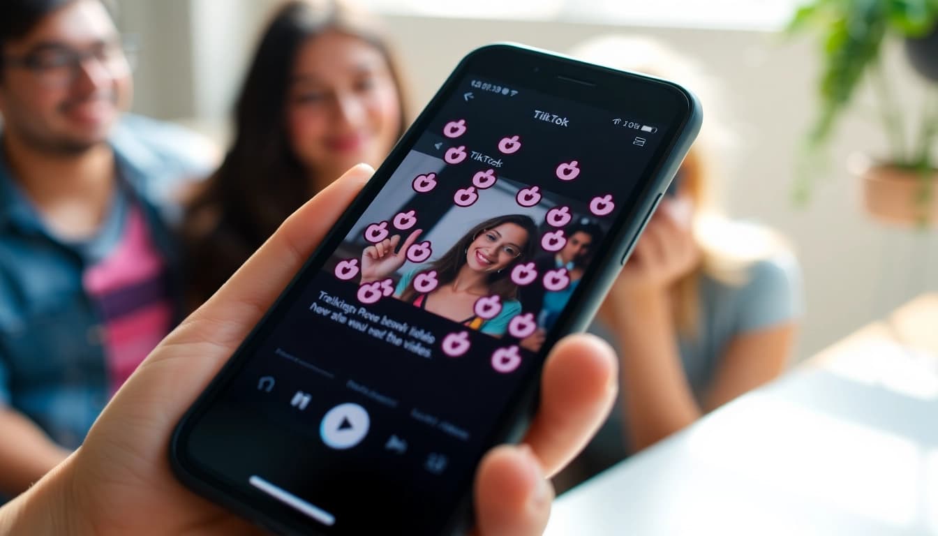 tiktok いいね 買うで人気の動画が急増する様子を示すタブレット画面