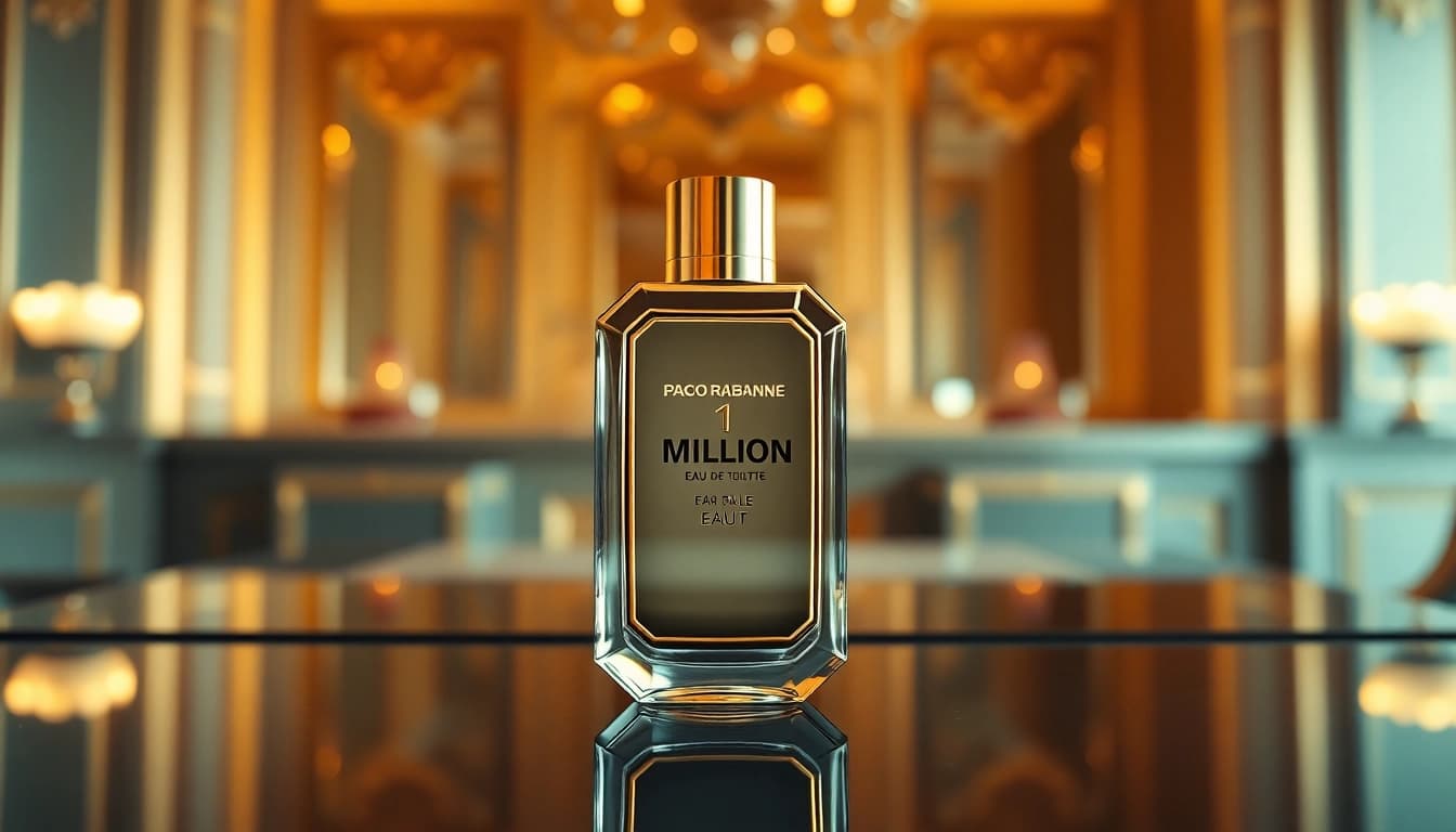 Paco Rabanne 1 Million bottle elegantly positioned to showcase its luxurious design.