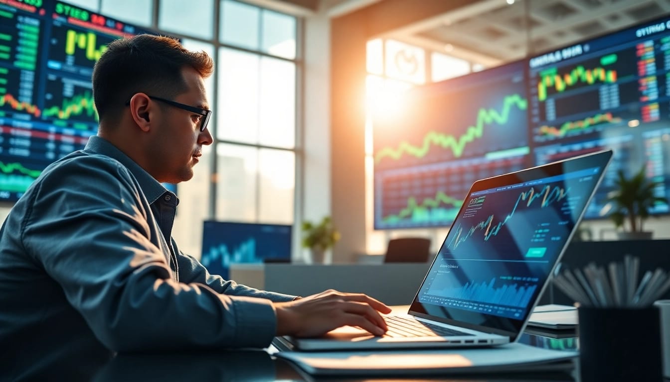 Engaging stock trading platform In Saudi Arabia experience, showcasing user interaction with trading tools.