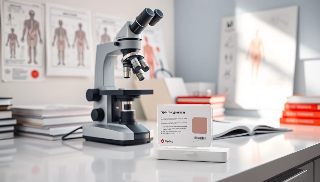 Accurato spermiogramma analizzato in laboratorio con attrezzatura professionale.