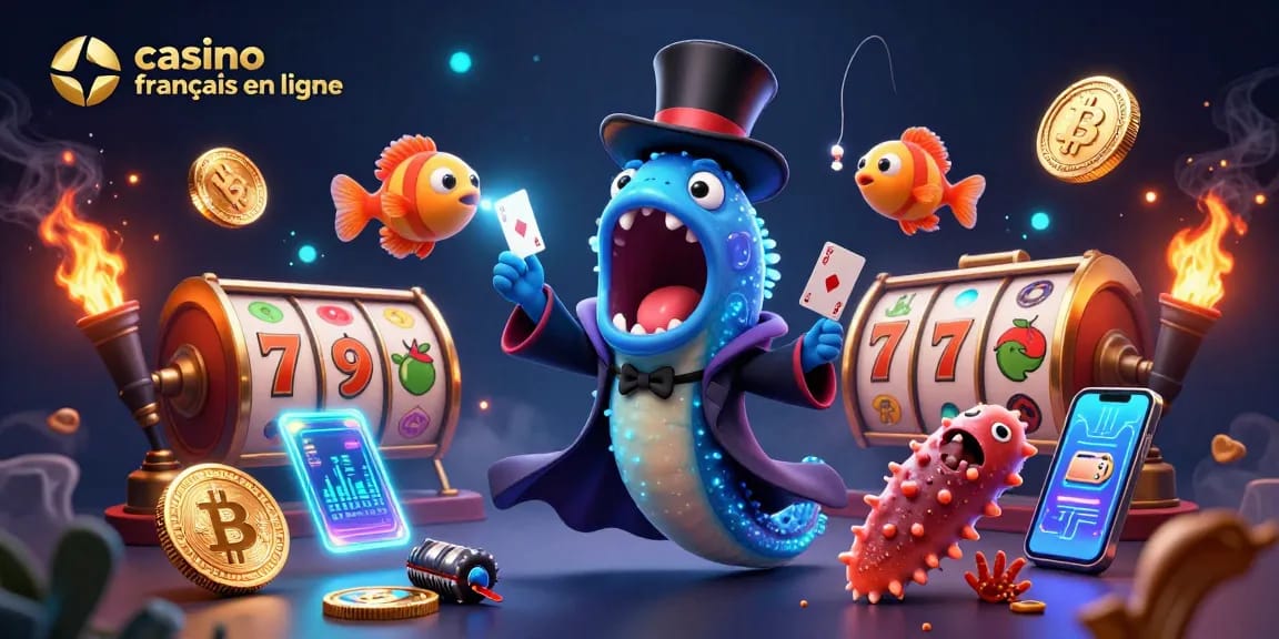 Jouez à des jeux sur un casino français en ligne avec une illustration magique des profondeurs marines.