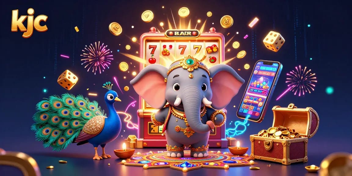 Engage in dynamic gaming adventures at KJC, featuring vibrant characters and thrilling casino elements.