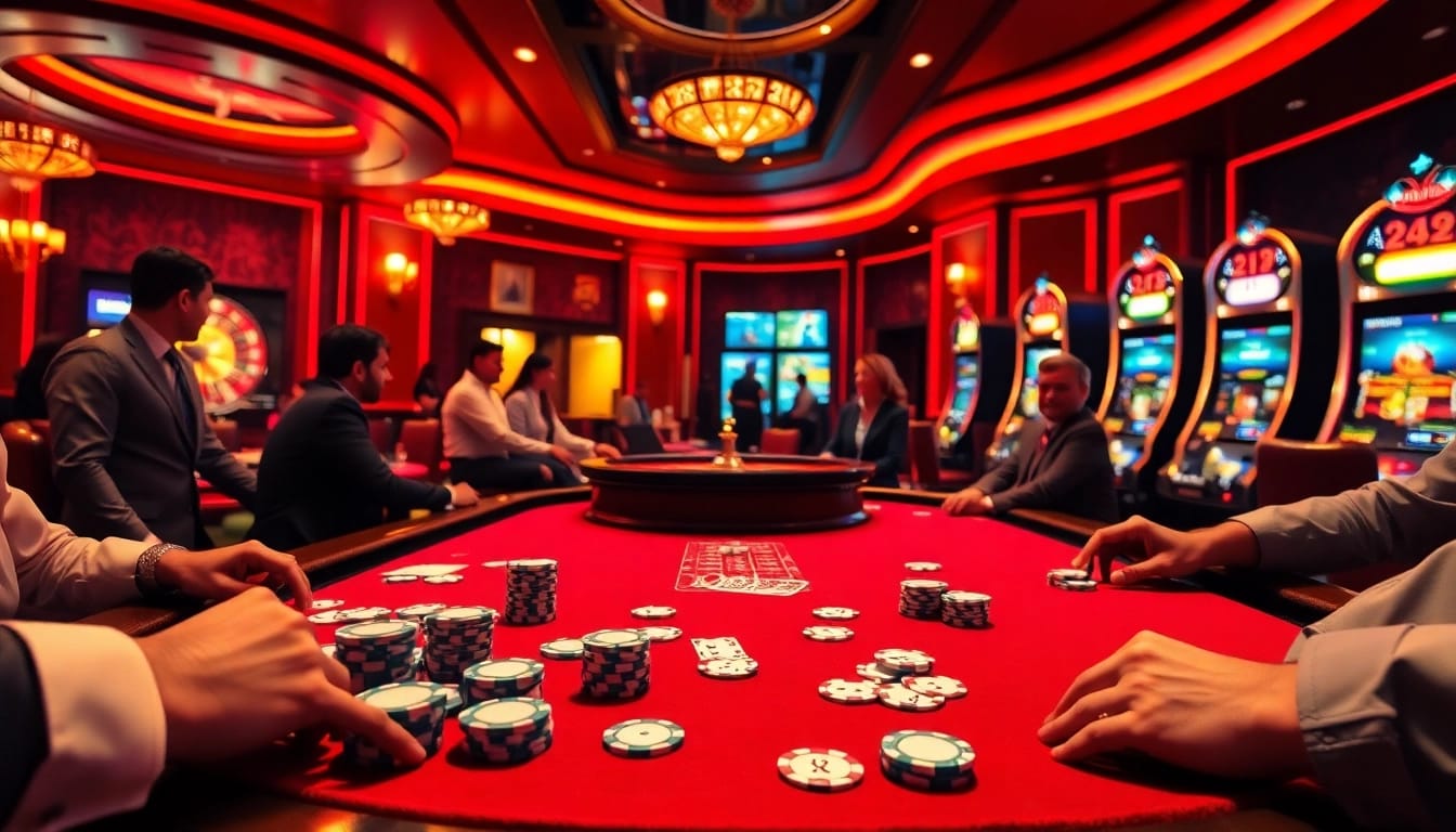 Engage in strategic betting strategies found on hidden wiki link at a luxurious casino poker table.