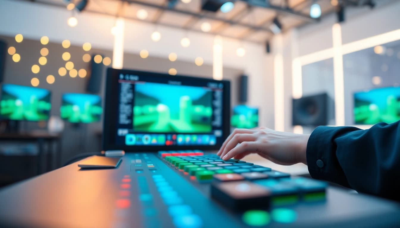 Showcasing an ai video generator, highlighting video previews and user interaction.