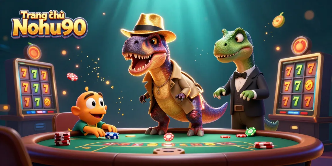 Experience thrilling action on the Trang chủ Nohu90 with animated jackpot rewards and vibrant casino elements.