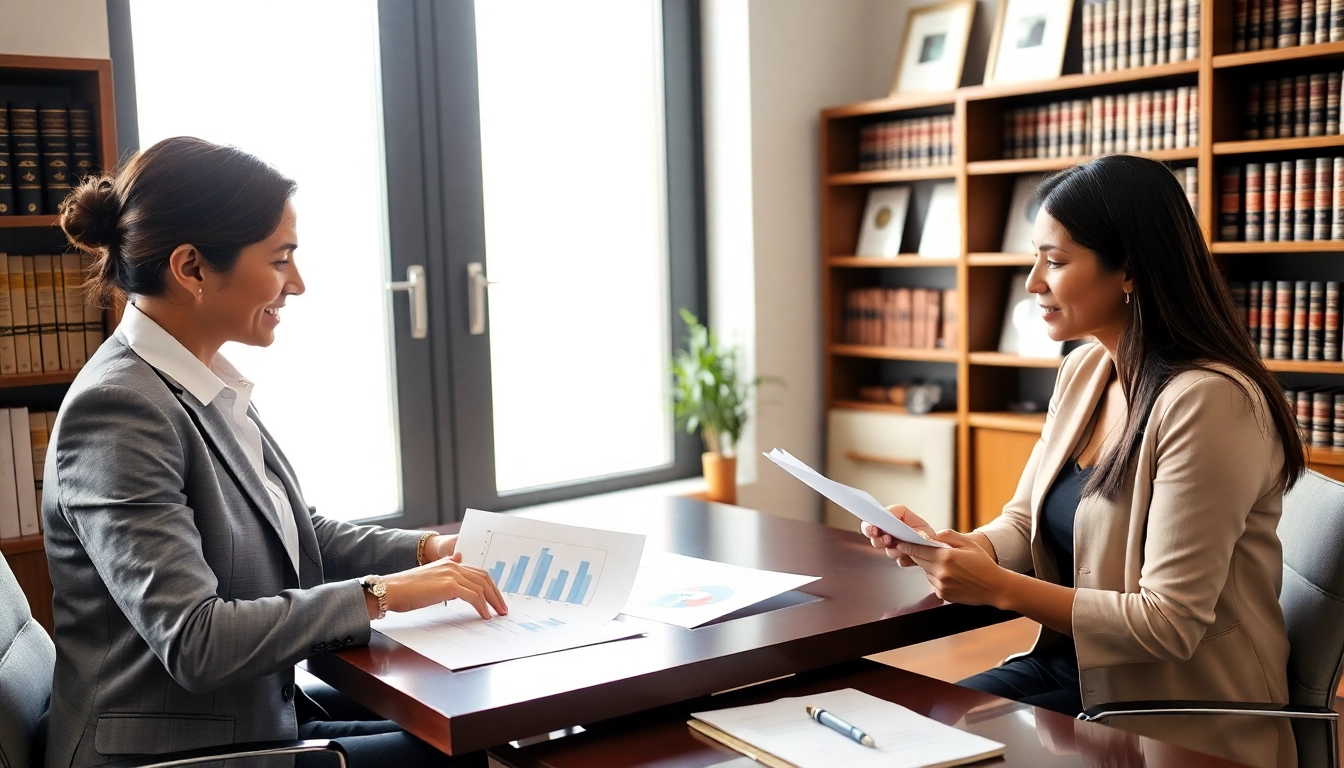 Engaged discussion on Family Law Financial Agreements in a professional lawyer's office.