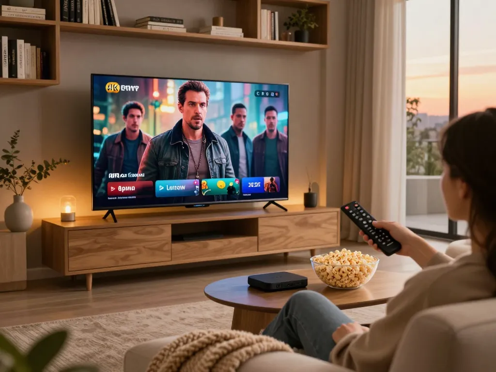Geniet van de IPTV kopen ervaring thuis met levendige 4K filmstreaming.
