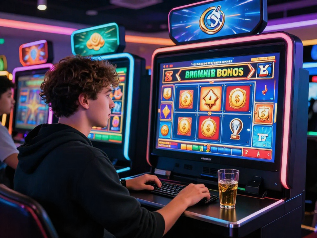 Exciting player experience with online slots with bonus buys in a lively casino setting.