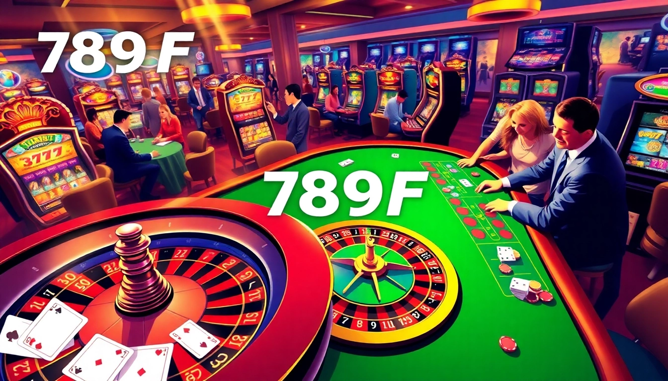 Experience the thrill of 789F with players enjoying vibrant casino games.