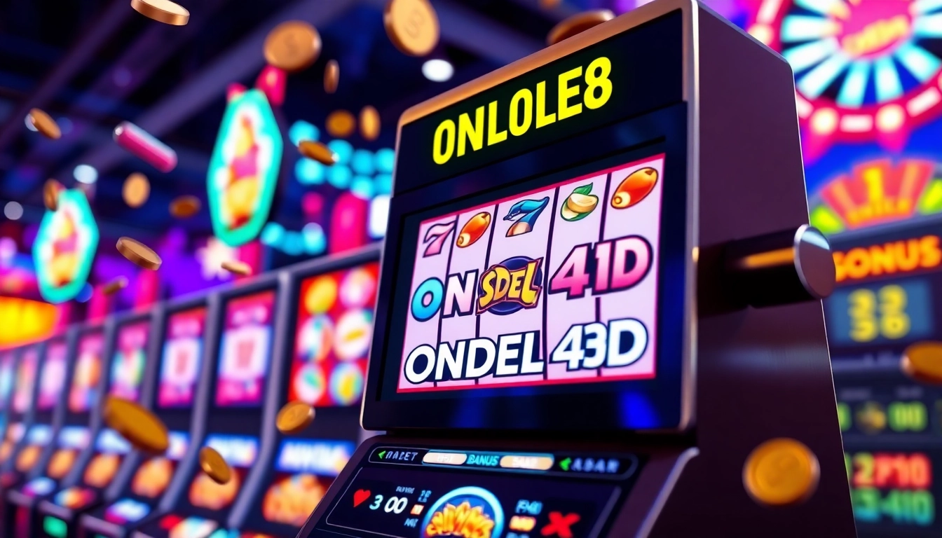 Memainkan ondel4d slot dengan mesin slot digital yang berwarna-warni.
