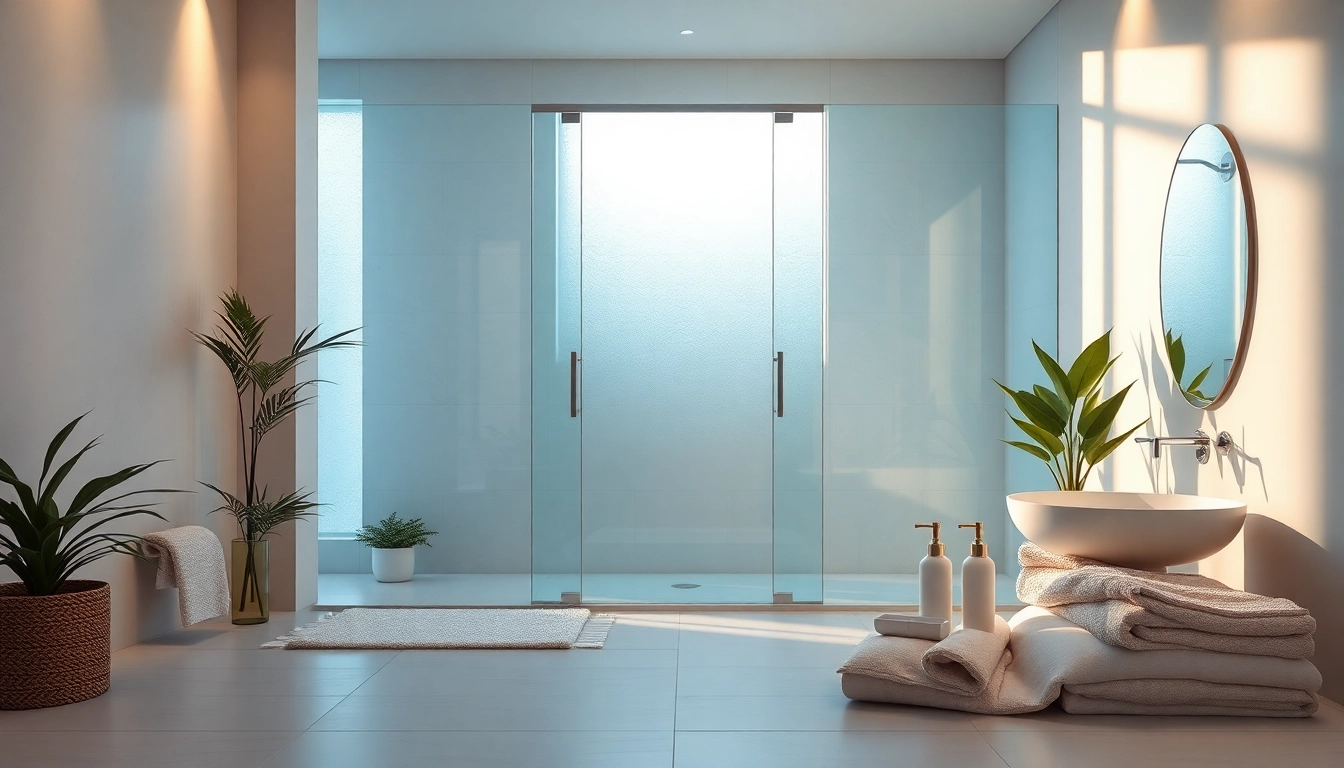 Explore elegant showers au with a luxurious glass-enclosed design in a serene bathroom.