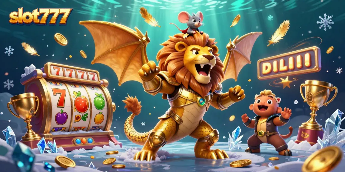 Rasakan keseruan permainan slot777 dengan simbol buah dan jackpot menakjubkan dalam ilustrasi 3D penuh warna.