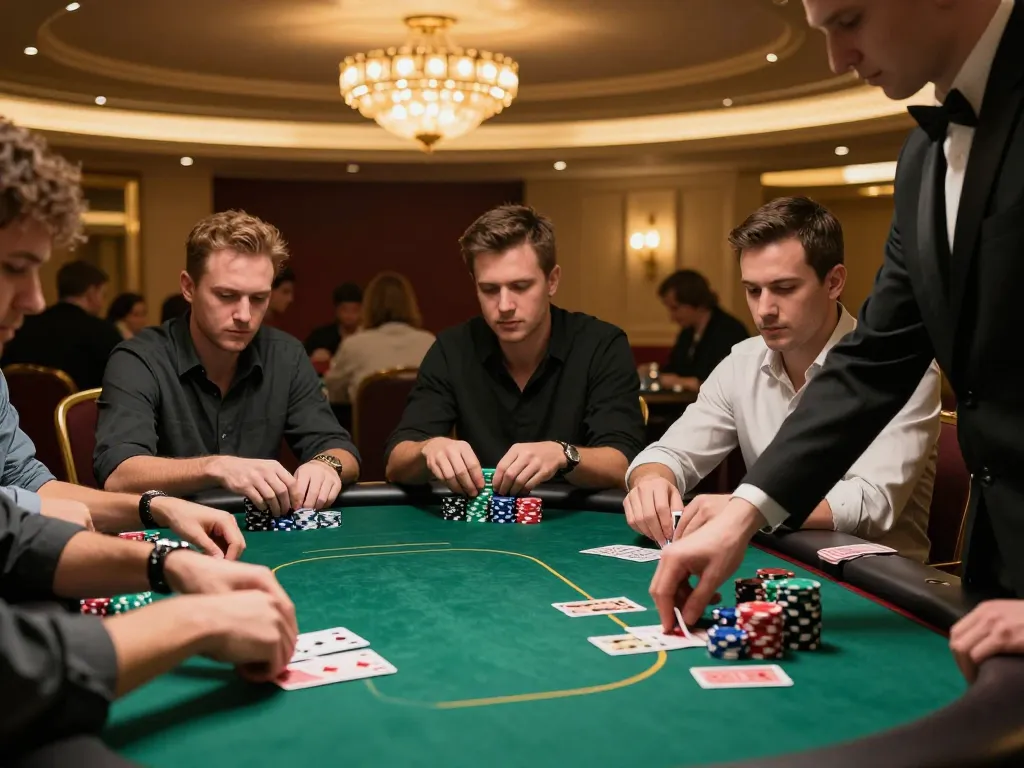 Experience a thrilling poker game at DN88 with players engaged in strategic betting.