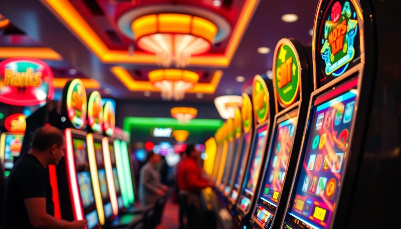 Menerima 88SLOTDEWA Deposit saat bermain mesin slot berwarna cerah di kasino.