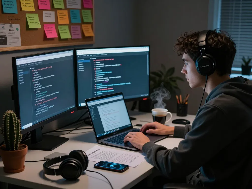 Exploring hidden wiki tor on multiple monitors in dark web research setting.