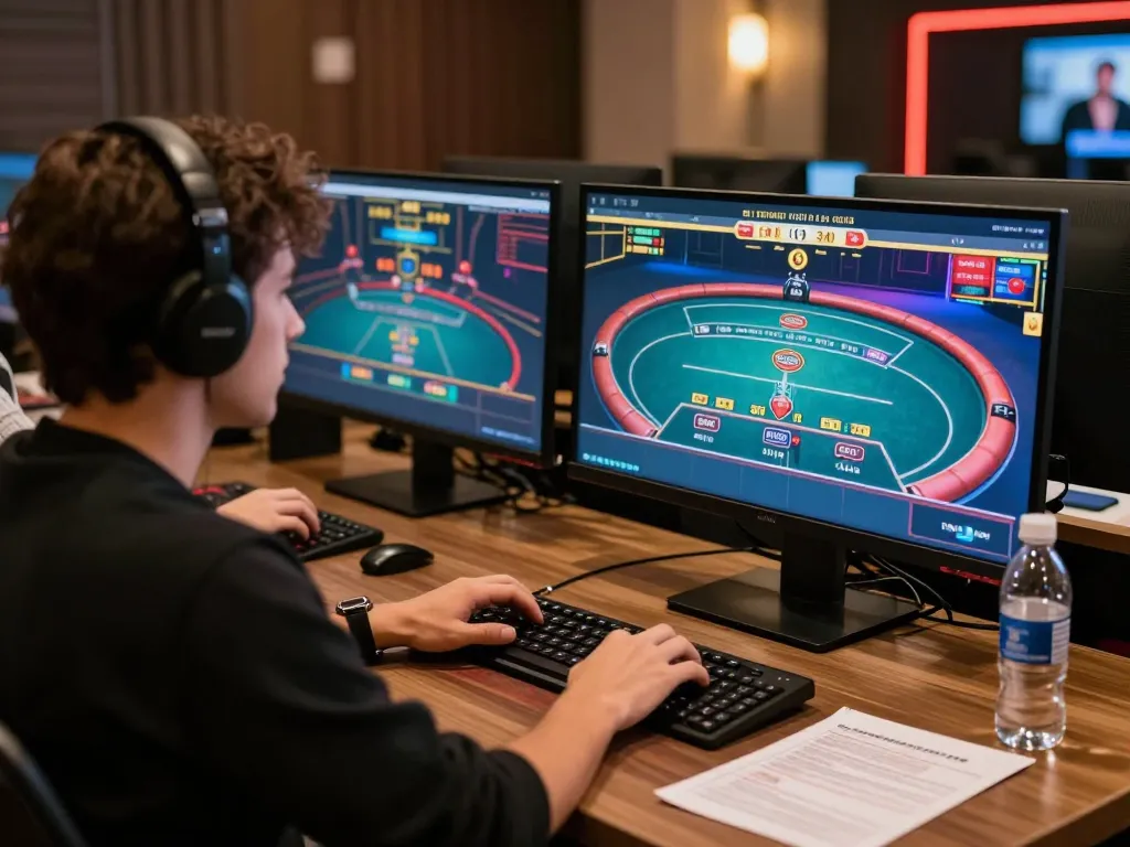 Engaged player strategizing winning bets on KP88 online casino interface
