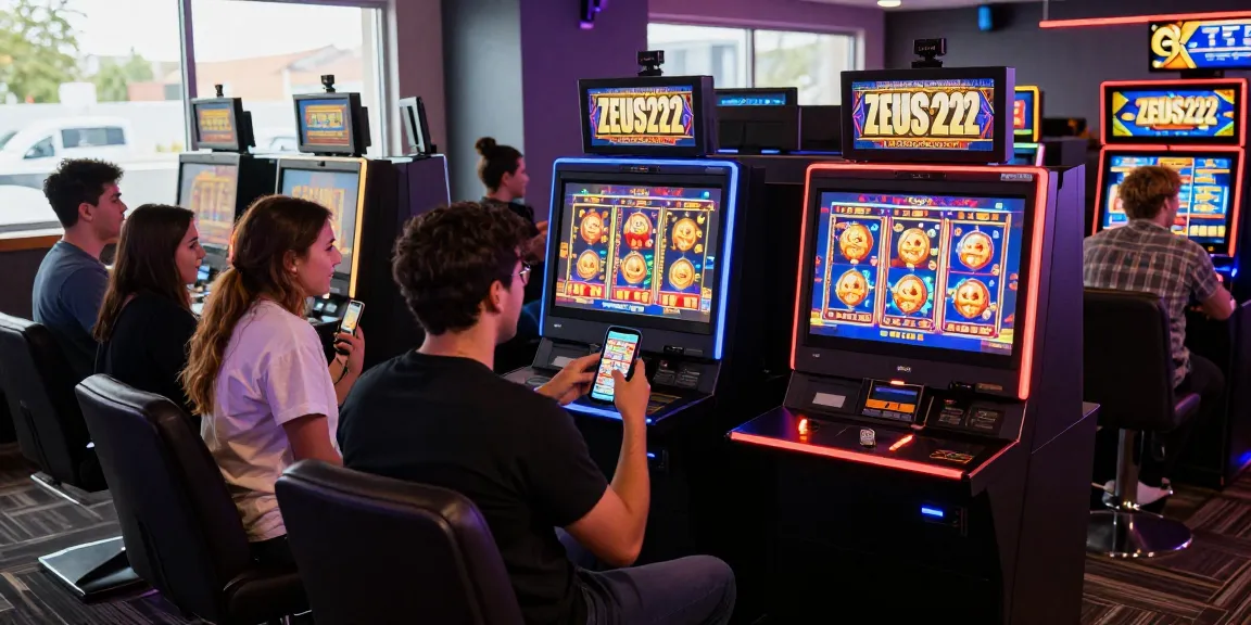 Players enjoying the excitement of slot88 games on the ZEUS222 app with vibrant digital displays.
