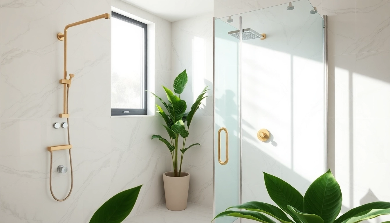 Experience elegant showers Australia in a luxurious modern bathroom setting with sleek fixtures and natural light.