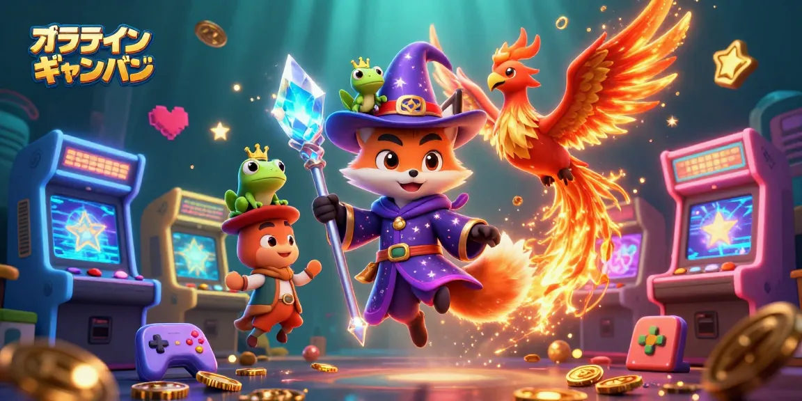 オンラインギャンブルの魔法の世界で遊ぶ、ウィザードフォックスと炎を引き連れたフェニックス。