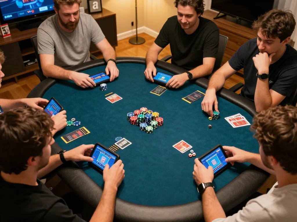 Engaging online poker game scene where players connect over ormastoto sharing strategies and excitement