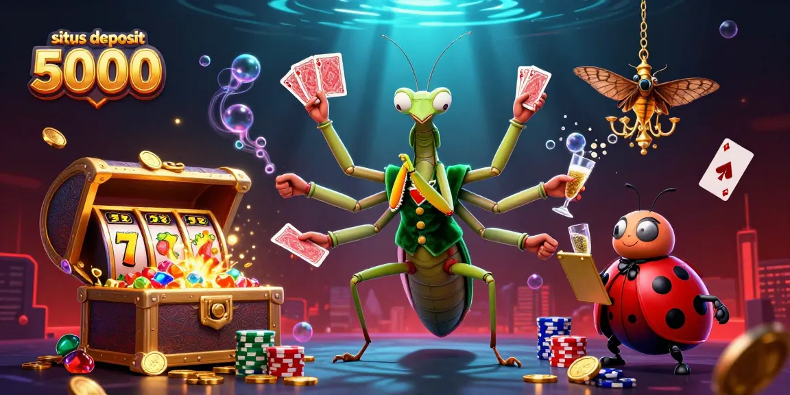 Experience the excitement of situs deposit 5000 with vibrant slot reels and dynamic characters.
