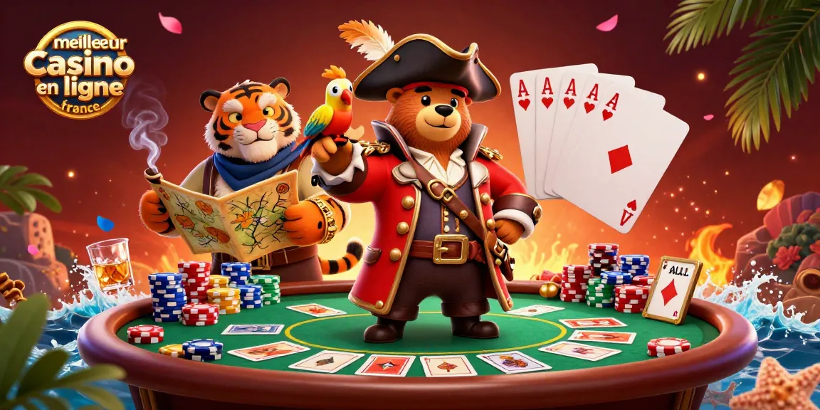 Découvrez l'univers du meilleur casino en ligne France avec cette illustration dynamique représentant le jeu de poker.