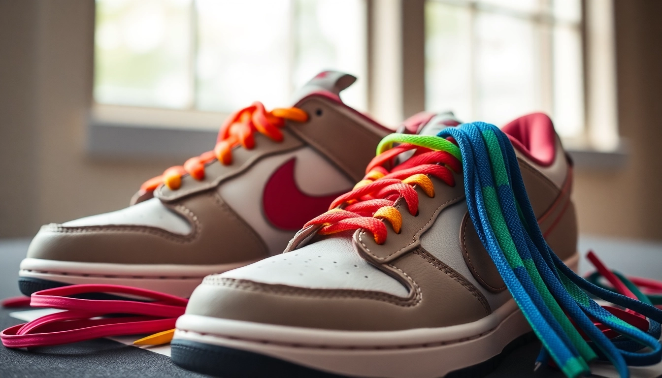 Enhance your sneakers with vibrant Exact match replacement laces for Dunks, showcasing style and quality.