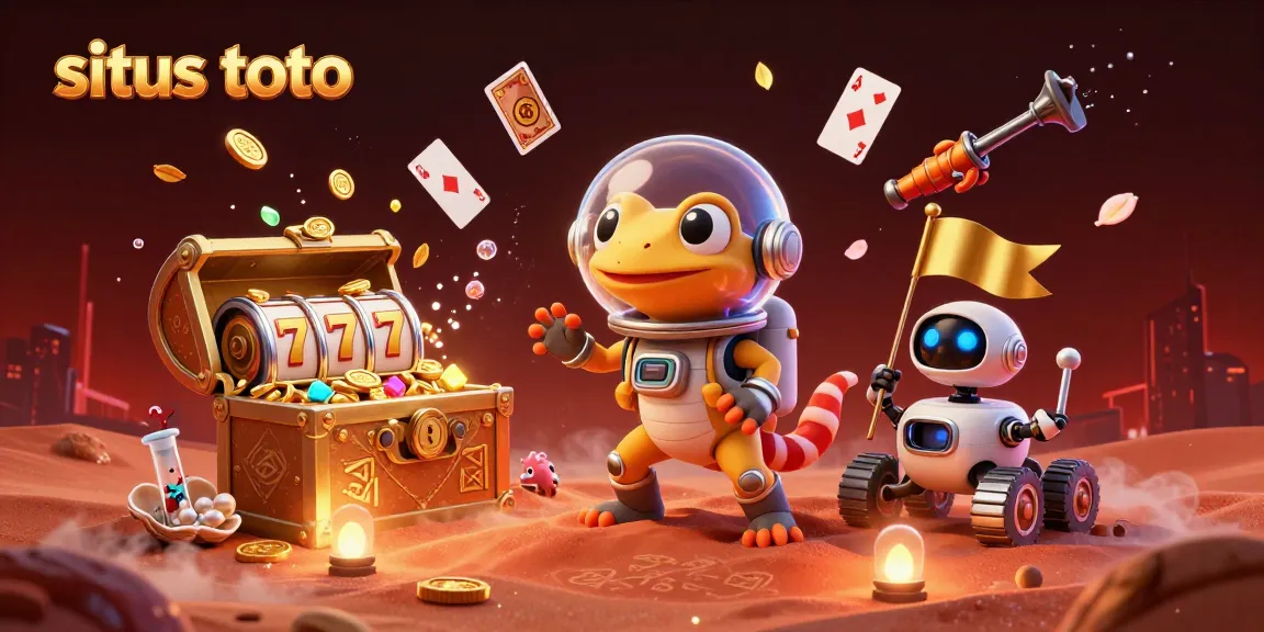 Engage with situs toto as a Martian gecko uncovers a golden casino treasure full of excitement.