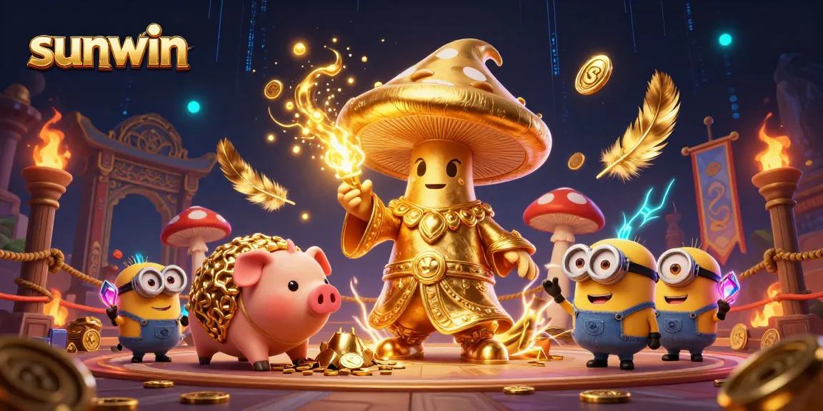 Play to win with sunwin's treasure-filled scene, showcasing captivating gaming elements.