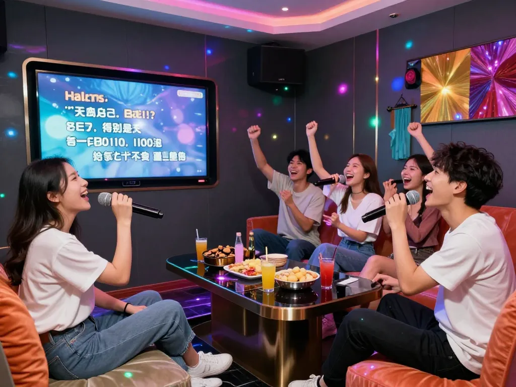 활기찬 개인 방에서 친구들과 함께 https://www.3no.org/bupyeong에서 노래방을 즐기고 있습니다.