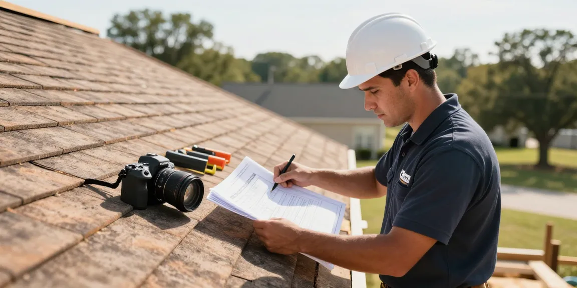 Skilled roofing contractor reviewing project plans in Caldwell TX, trusted local business.