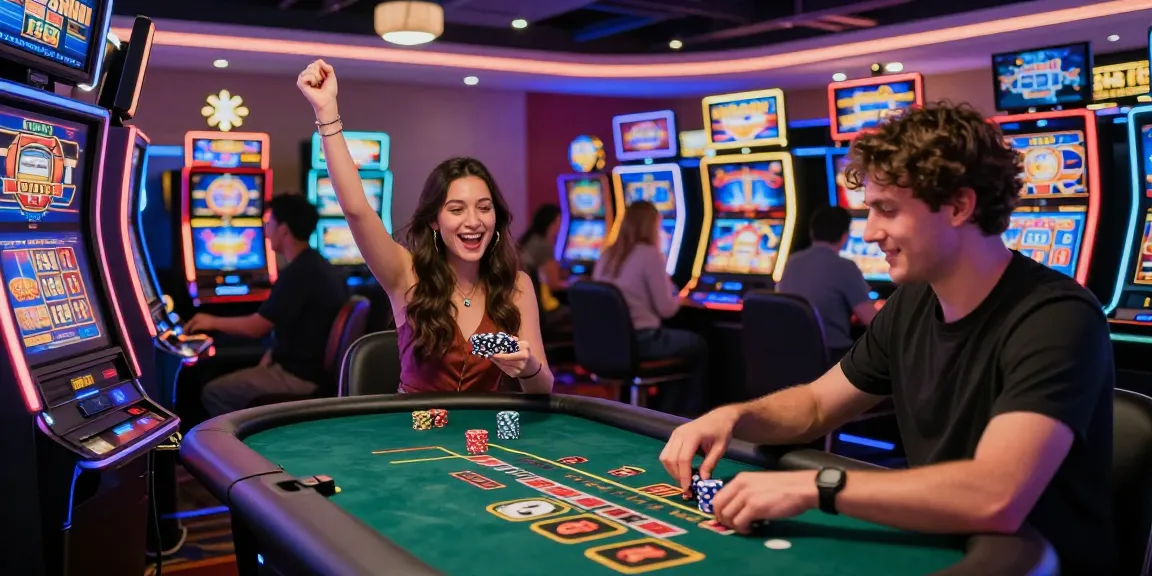 Players enjoying their experience at credit card casinos in the UK with vibrant games and lively atmosphere.