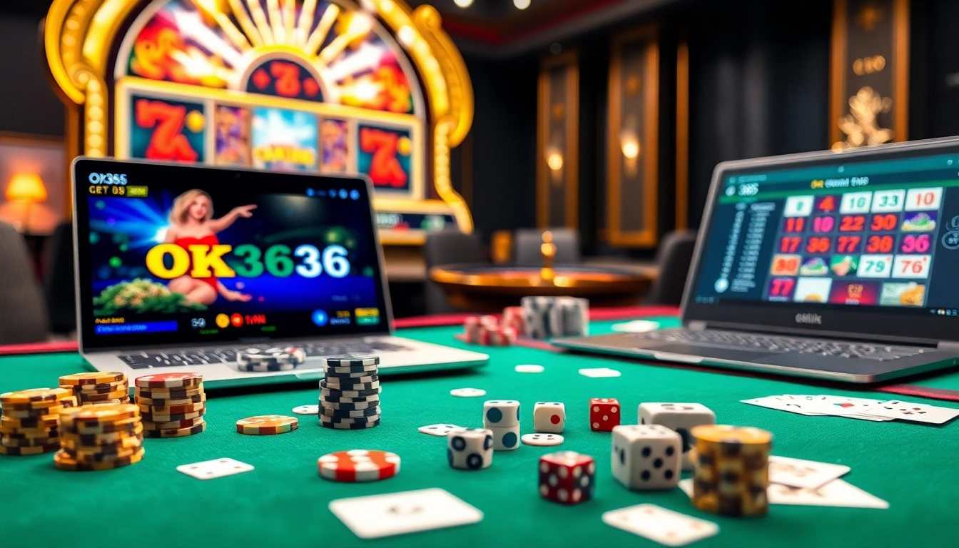 Enjoying an exhilarating gaming session at OK365 casino with vibrant tables and thrilling slot machines.