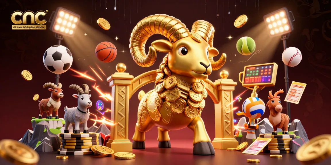 CNC stainless steel parts suppliers showcase dynamic gambling scene with cartoon ram, sports elements, and rich visuals