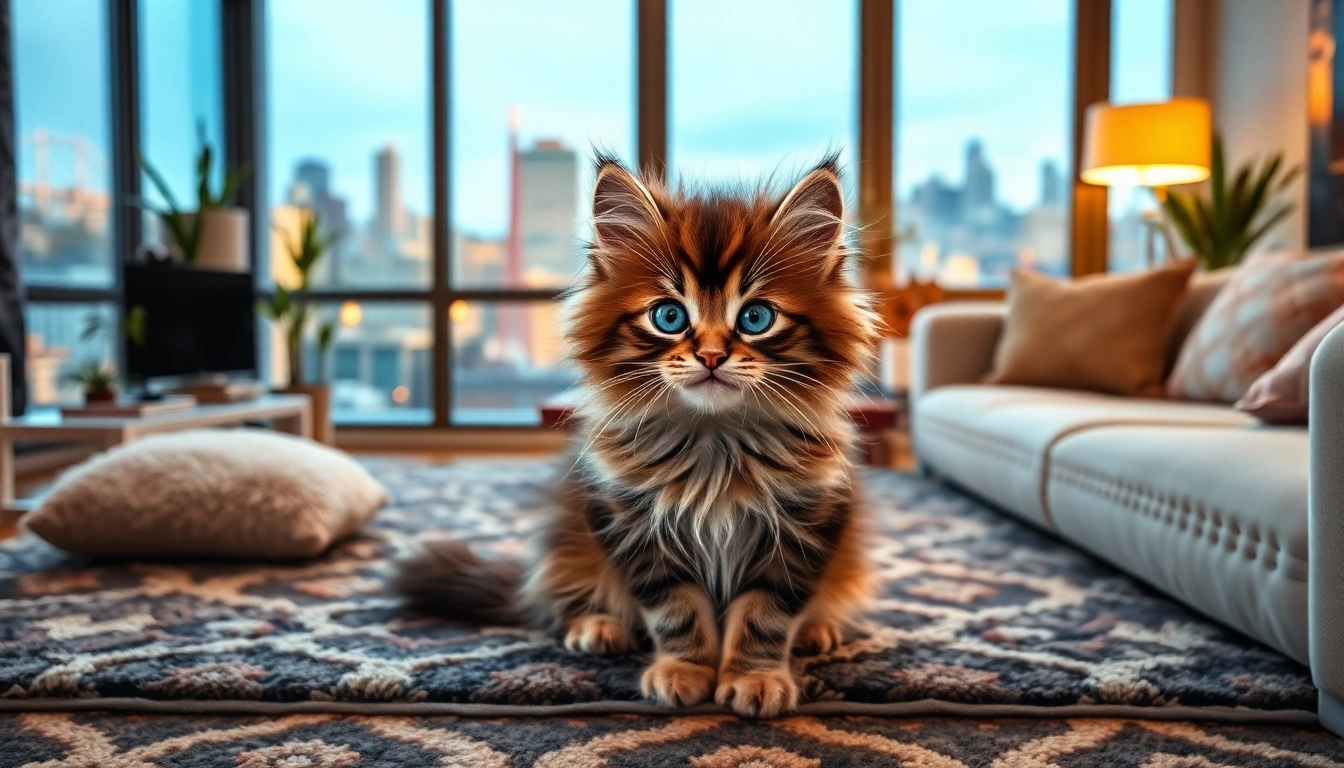 Adorable Maine Coon kittens for sale San Francisco exploring a sunny San Francisco apartment.