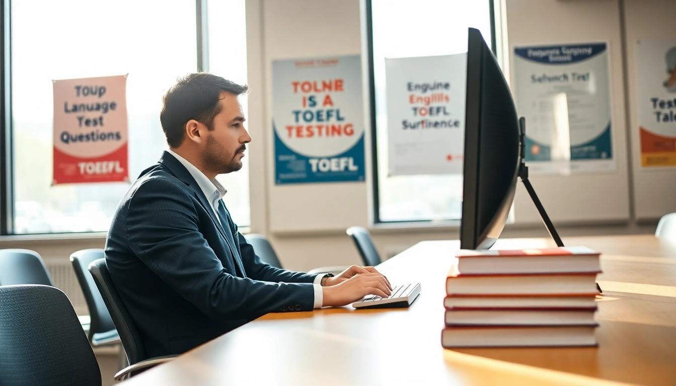 Pay someone to take TOEFL as an exam taker actively focused on test questions.