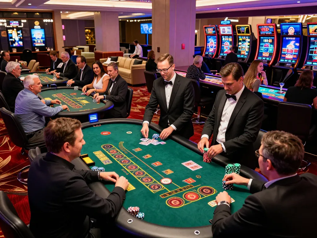 Players engaging in vibrant casino game action at xx88, showcasing high-stakes excitement.