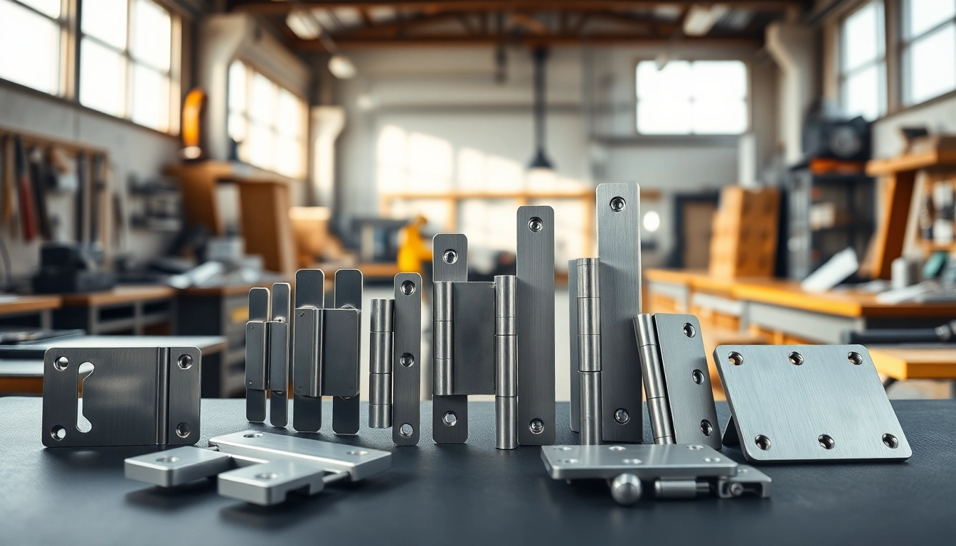 Demonstration by Door Hinges Manufacturer showcasing quality hinges in an industrial workshop.