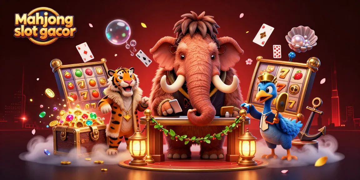Experience the excitement of mahjong slot gacor in a vibrant casino scene featuring dynamic characters and elements.