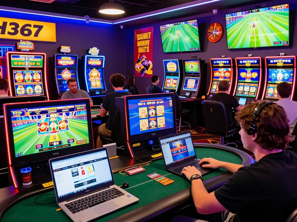 Players engaged with the TG88 online gaming platform in a vibrant virtual casino atmosphere.