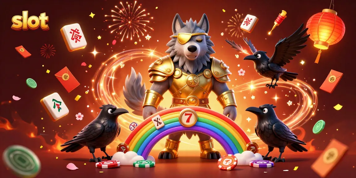 Experience thrilling slot action with Odin and ravens in a vibrant casino scene.
