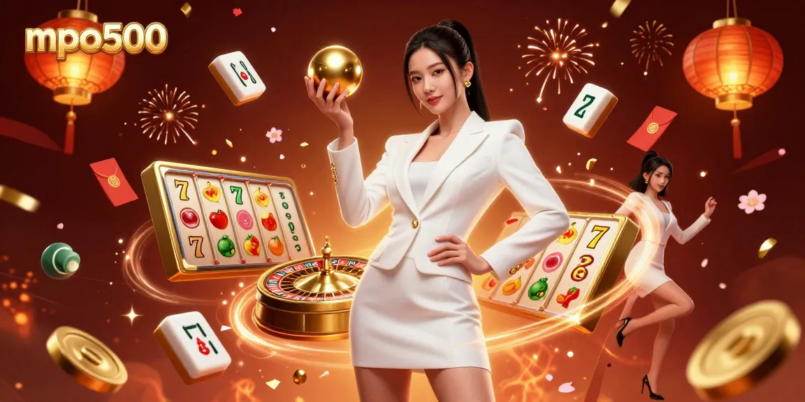 Experience the excitement of mpo500 with a stunning illustration of gaming and celebration.