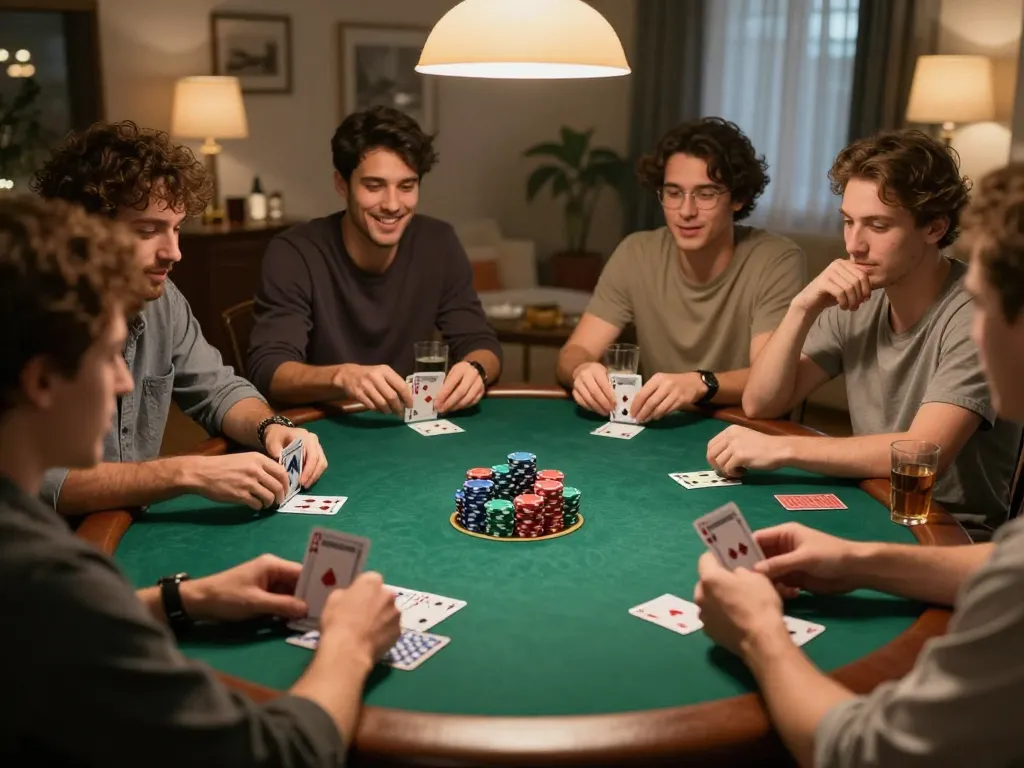 Engage in the excitement of online casinos Canada with friends during a thrilling poker night at home.