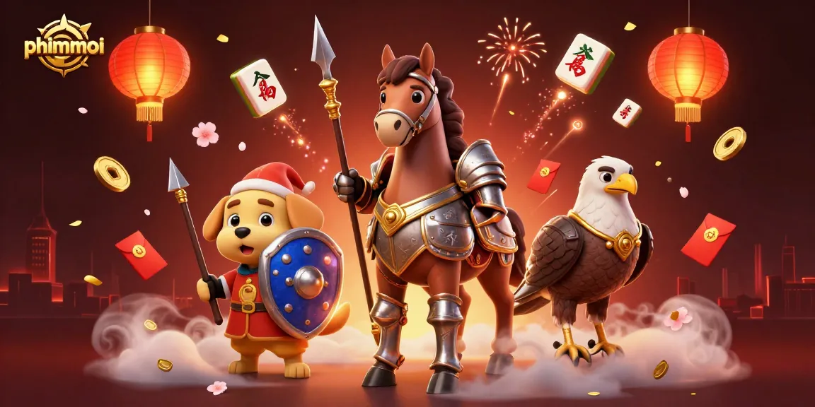 Experience phimmoi's dynamic animation featuring a medieval knight at a gaming event, surrounded by vibrant casino elements.