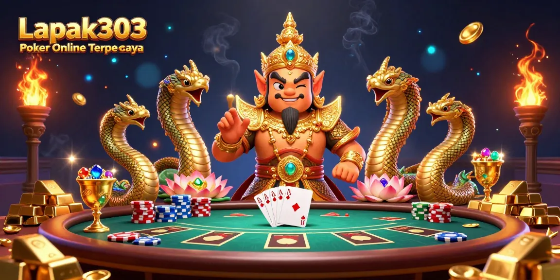 Experience thrilling wins with Lapak303 Poker Online Terpercaya's vibrant 3D casino scene.