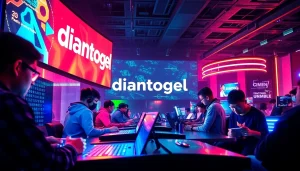 Gamers enjoying diantogel in an exciting digital environment, showcasing engaging gameplay and vibrant colors.