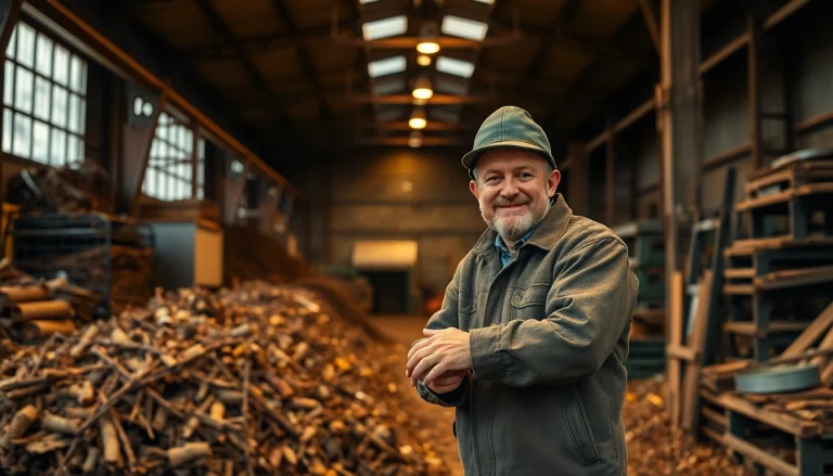 Schrotthändler Bottrop sortiert sorgfältig Altmetall auf einem umweltfreundlichen Schrottplatz.