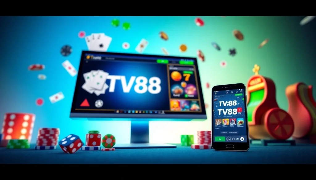TV88 online betting interface showcasing diverse games and secure transactions.